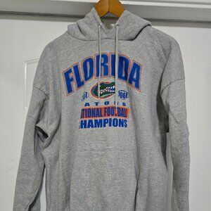 Grey Hoodie Florida Gator Football Champions 2006 Adult Large Hanes Comfort